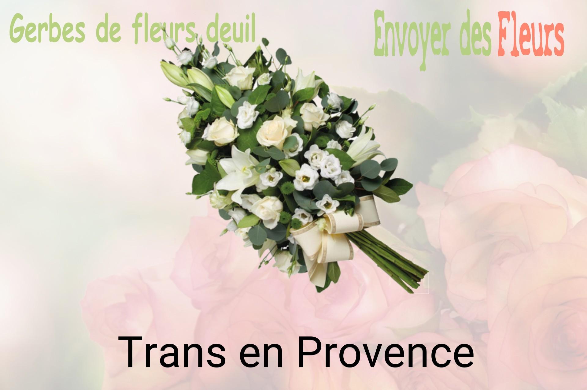 Gerbe de fleurs de deuil livrée à Trans-en-Provence